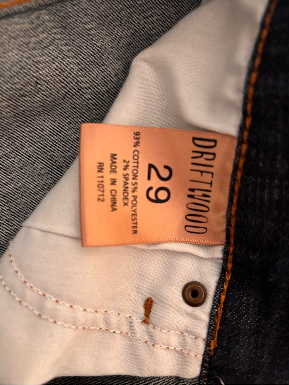 DRIFTWOOD Dark Wash Flare Jeans with Red & Cream Floral Embroidery - Picture 4 of 4
